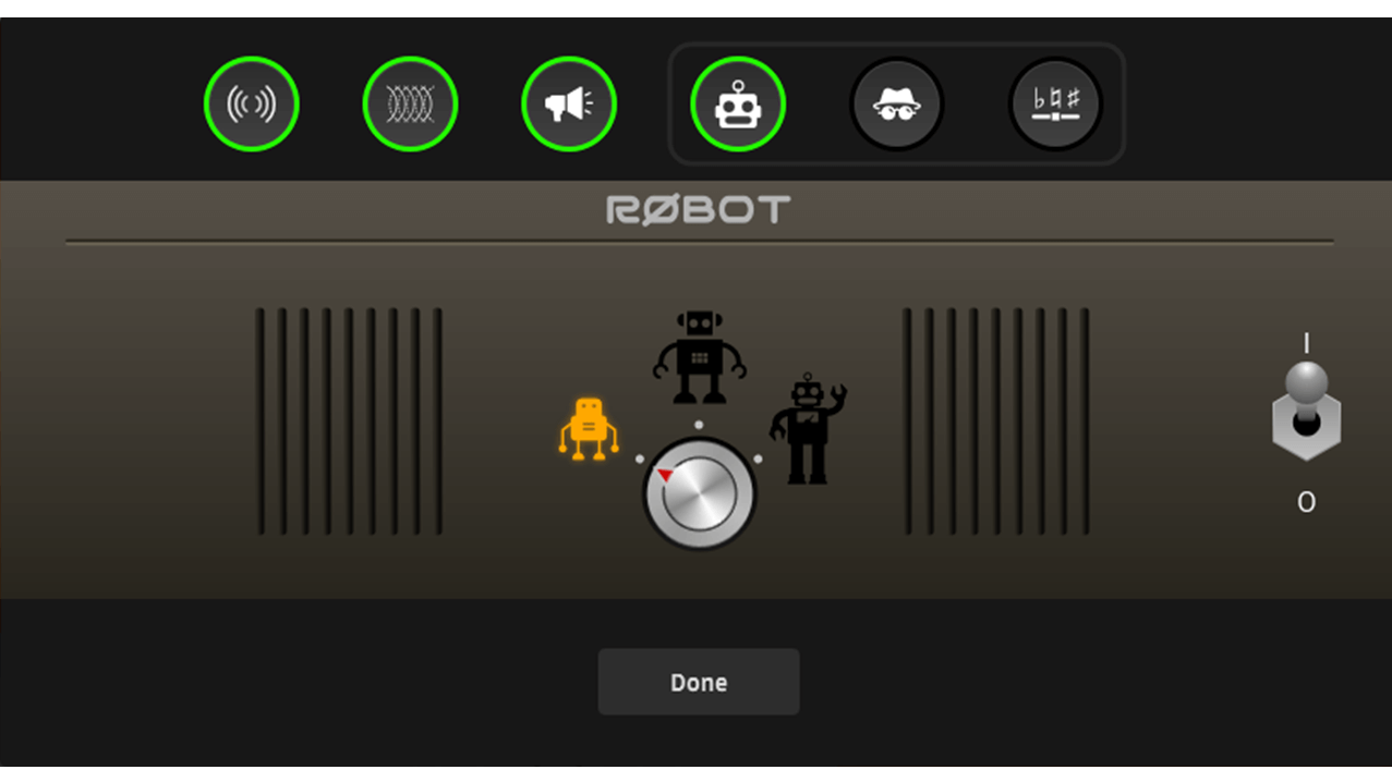 UNIFY robot effect settings